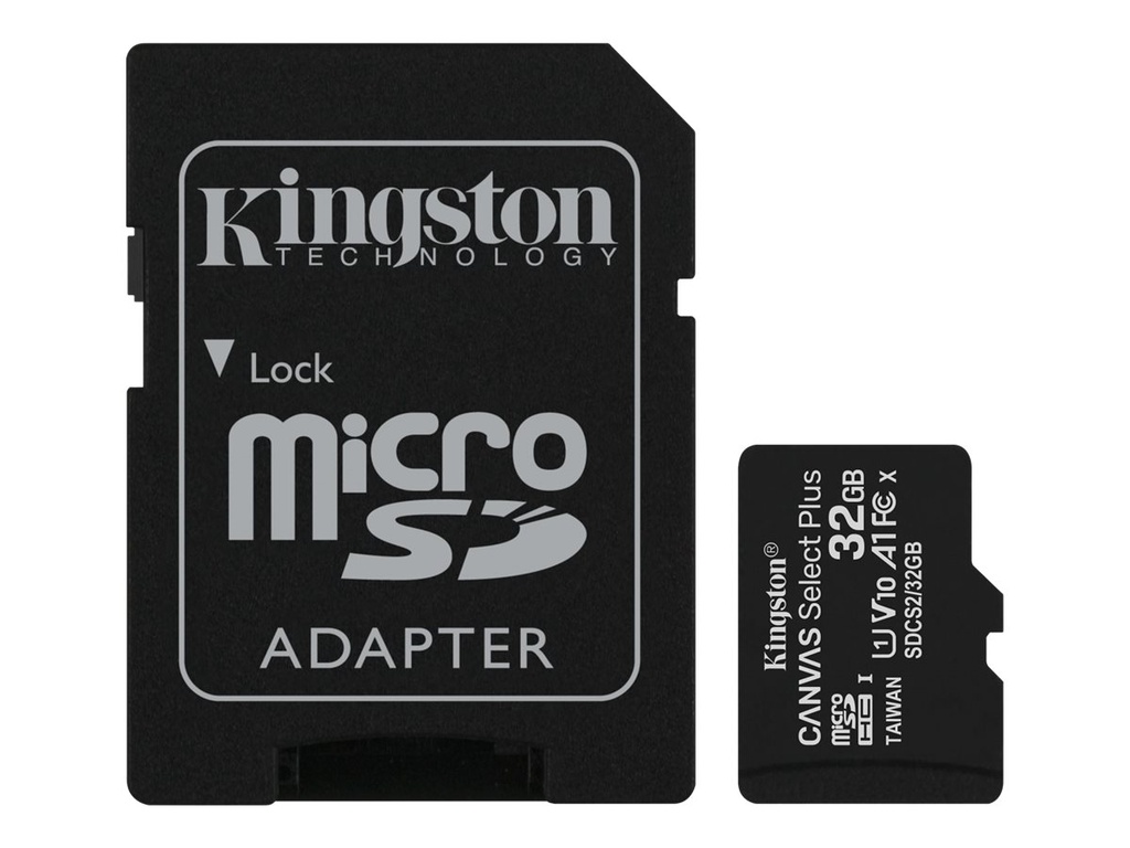 Kingston Canvas Select Plus - Carte mémoire flash (adaptateur microSDHC