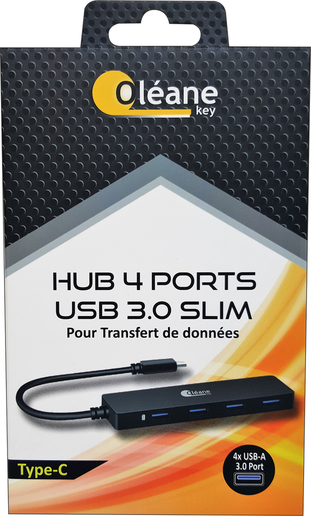 OLEANE Key HUB 4 ports  USB 3.0 slim type C