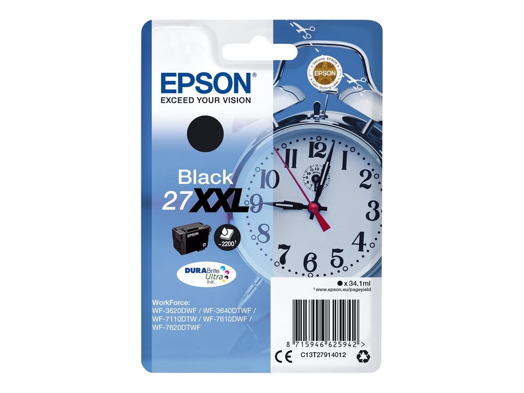 Epson 27XXL - 34.1 ml - XL - noir