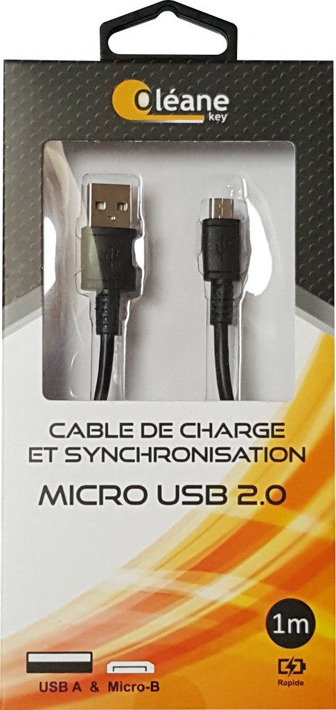 OLEANE Key Cable de CHARGE et SYNCHRONISATION USB-A vers Micro USB 1m - Digital